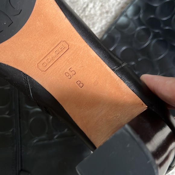 Coach | Leather Logo Embossed Heel Boots - Picture 5 of 6